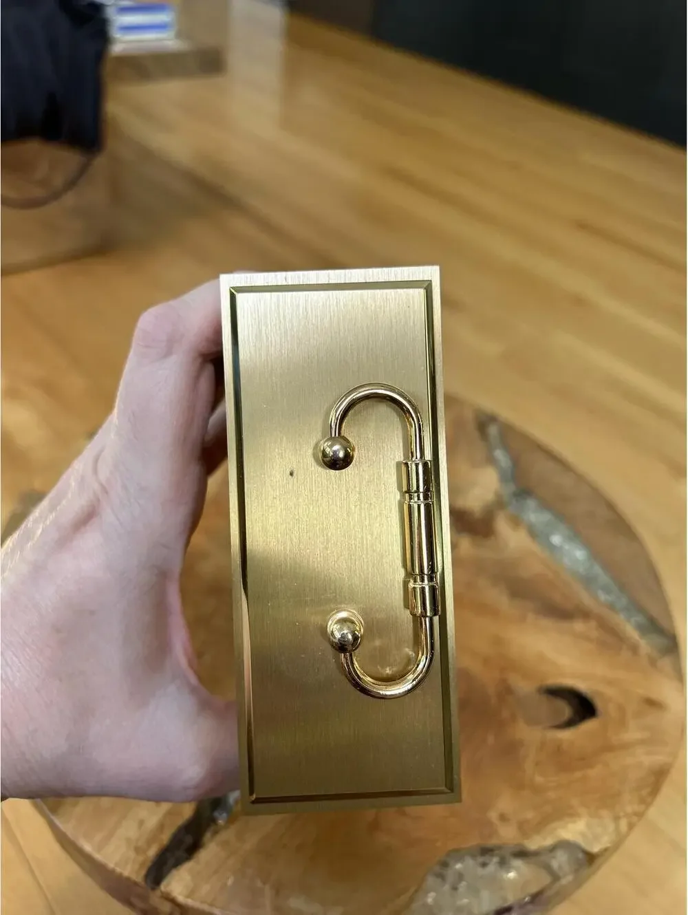 Vintage Seiko Brass Mantel Clock with Roman Numerals